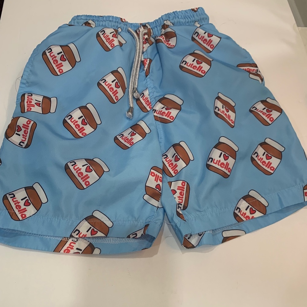 Boys Sz. 8 Lola & The Boys - “ I ❤️ Nutella” Swim Trunks
